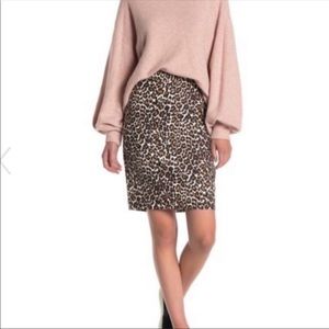 J. Crew Leopard Print Pencil Skirt